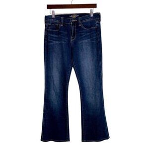 Lucky Brand Women's 8/29 Ankle Sofia Boot Denim Blue Jeans Dark Blue Flare